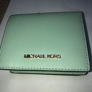 Michael Kors mint green wallet